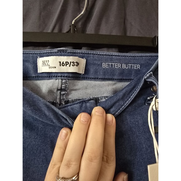1822 Denim Better Butter Jeans Womens 16P Light Slim Straight Ultra Soft Stretch - Picture 3 of 5